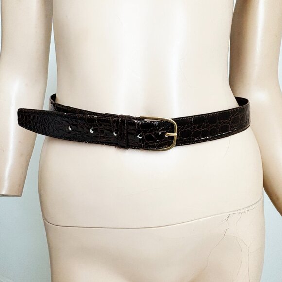 Stefano Vernizzi by Parma Belt Mens Diamante Brown Alligator - Picture 2 of 10